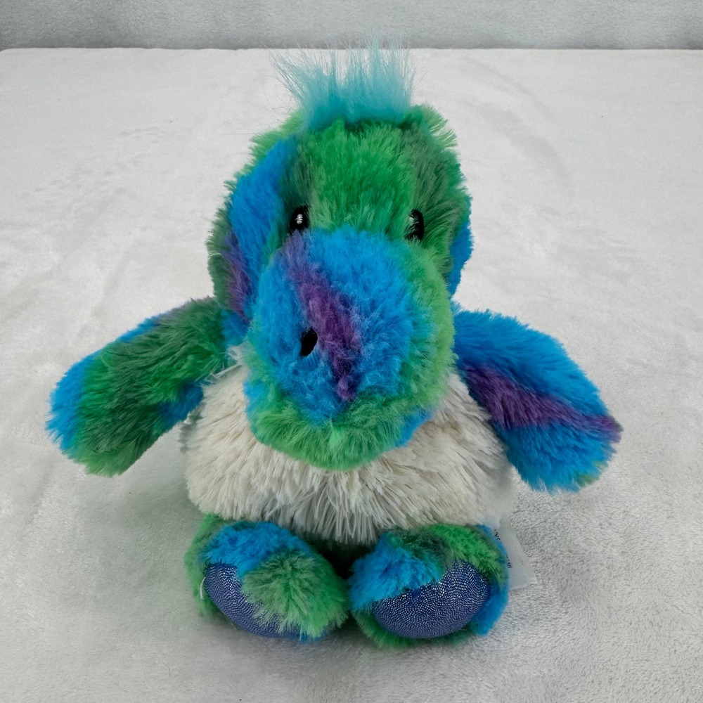 Warmies Marshmallow Dragon Kids Small Blue Green Tie Dye Microwavable Plush Toy